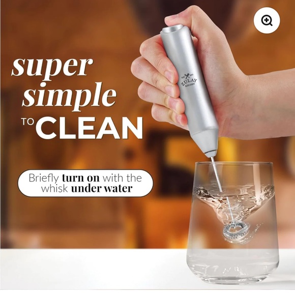 Zulay Kitchen Powerful Milk Frother Handheld Foam Maker for Lattes (Black)(NIB) - Picture 4 of 5